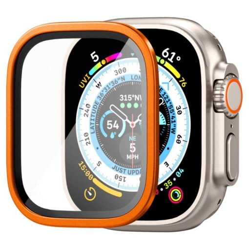 Apple Watch ULTRA 49mm kaitseklaas Spigen Glas.tR Slim PRO oran 9